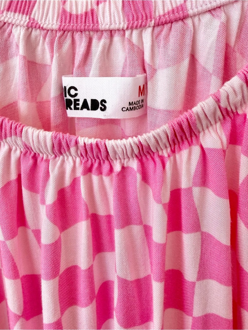 Epic Threads Big Girls Size M Pink Gingham Checkered Tiered Skater Dress - Picture 5 of 6